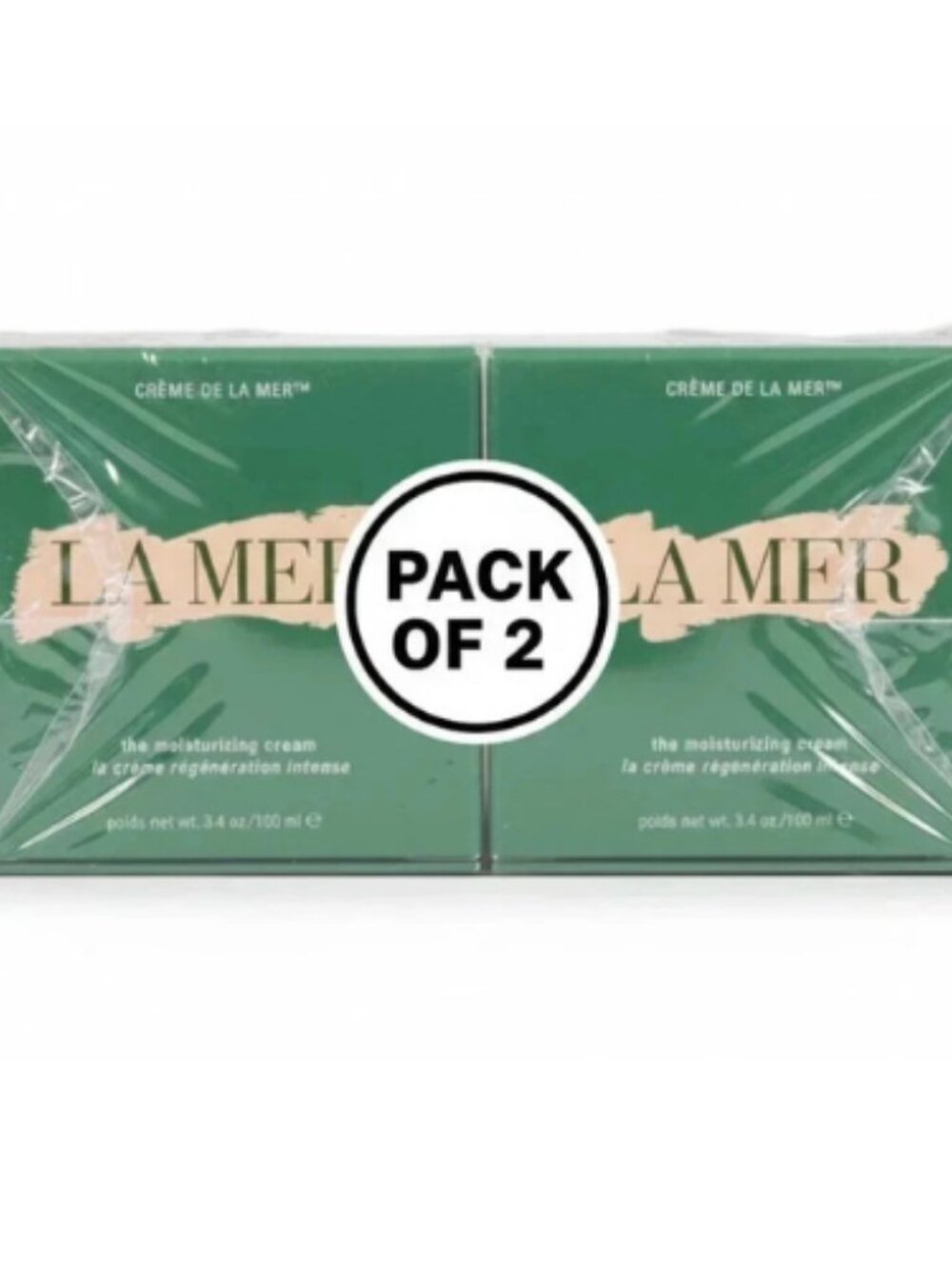 LA MER Crème de la Mer The Moisturizing Cream 3.4oz/100ml (Pack of 2) NIB